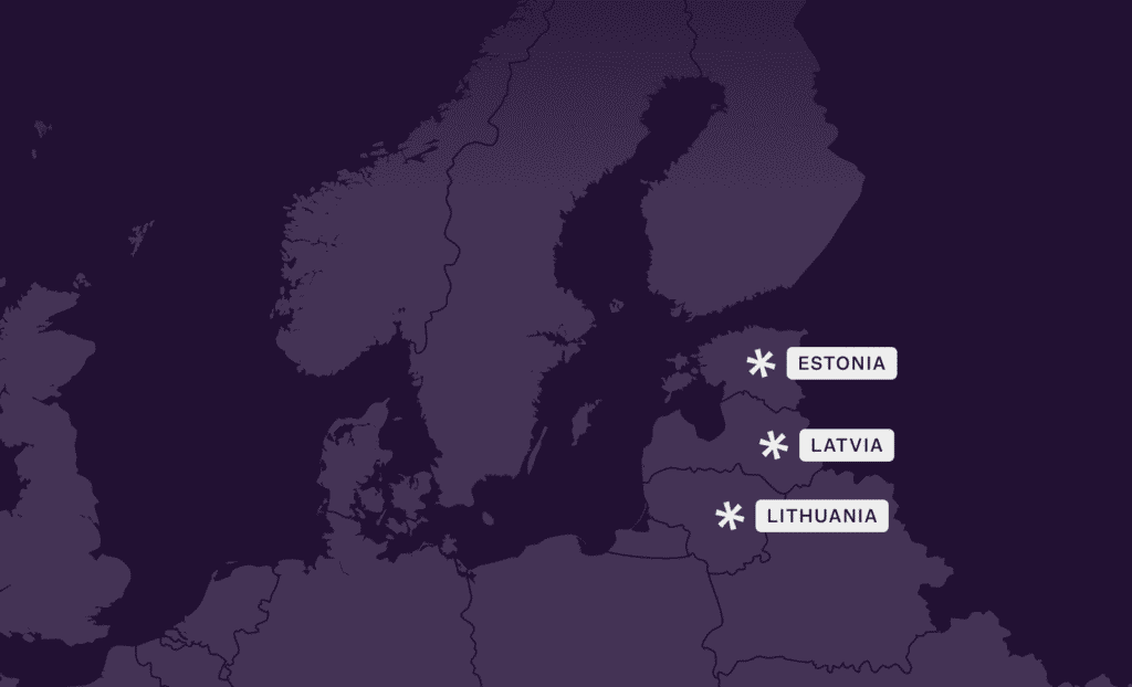 Image with the Baltic countries highlighted.