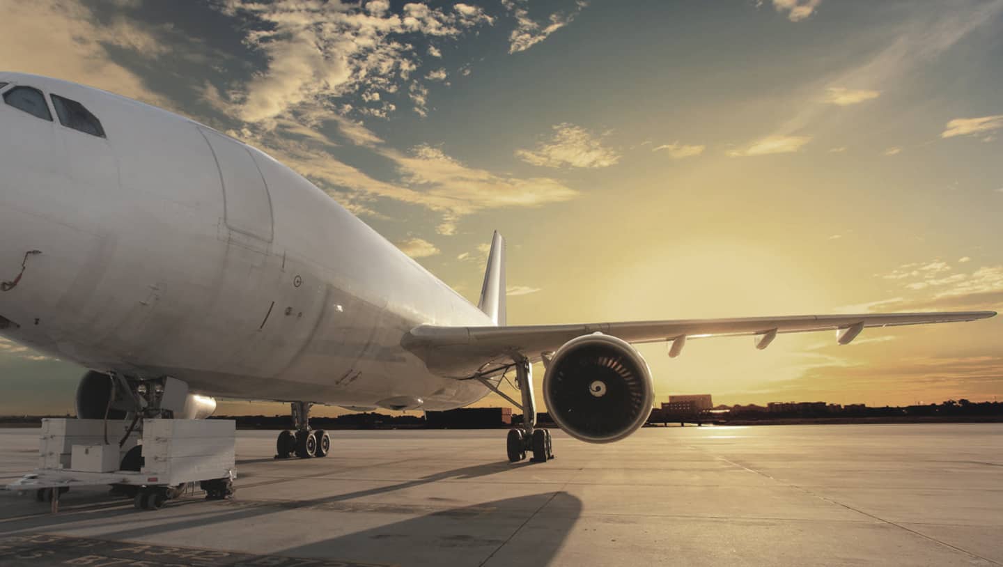 Airplane at the afternoon