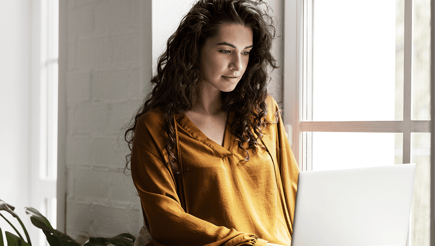 Woman working with laptop