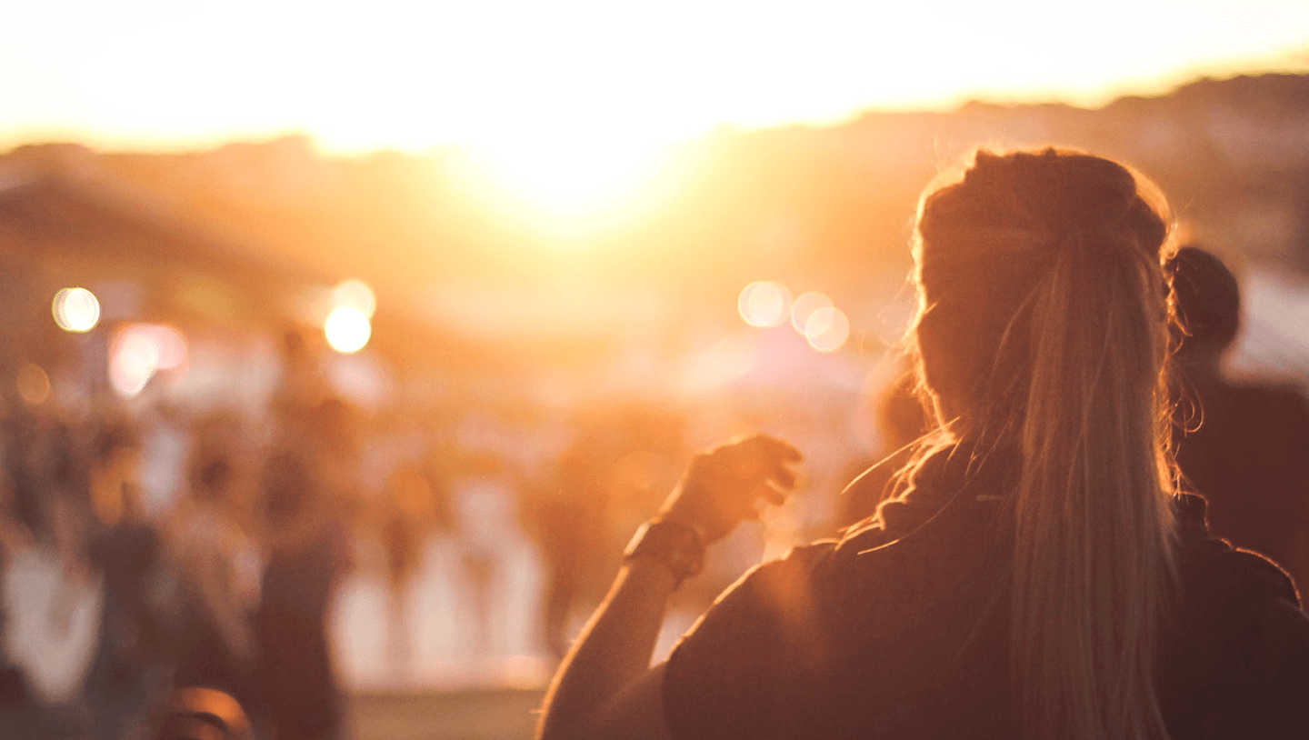 People at the street in the afternoon