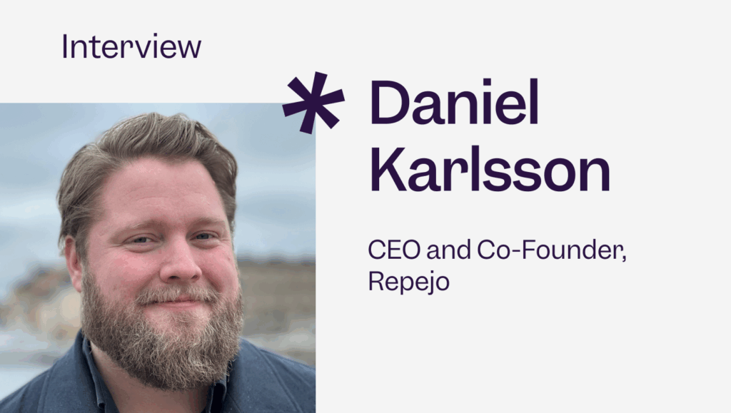 Hero image of Daniel Karlsson, CEO and Co-Founder of Repejo