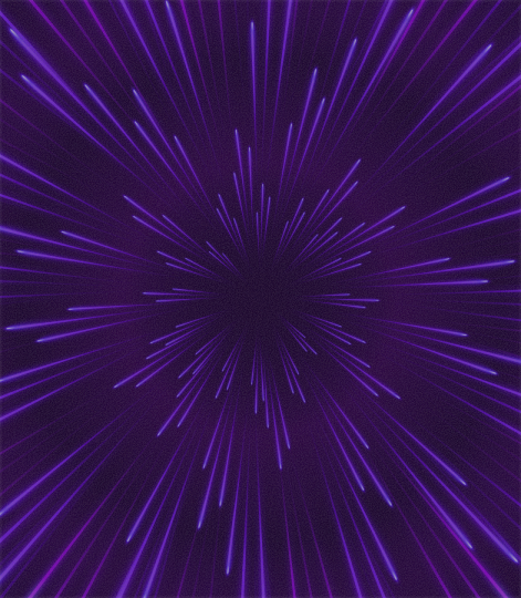 Purple warp speed image of lines exploding from the centre to symbolise fast for everyone concept