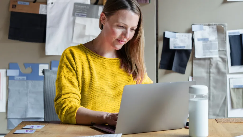 Woman working with laptop