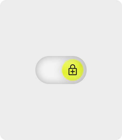 Safe by design image of a lock on a slider